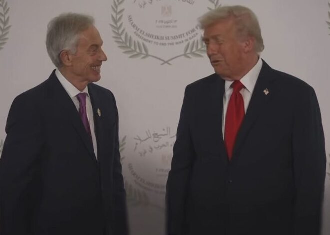 Blair chosen by Trump for Gaza “Board of Peace”