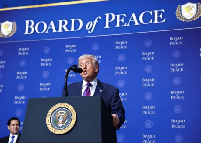 President Trump Threatens War With Iran at His First ‘Board of Peace’ Meeting