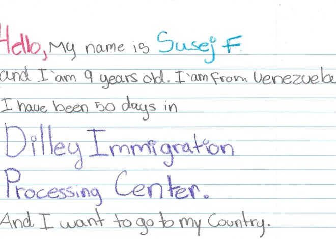 Letters From the Children Detained at ICE’s Dilley Facility — ProPublica