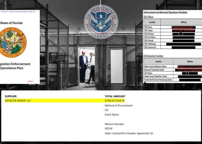 New Documents Reveal Florida Paid over $573 Million to DeSantis-Connected Immigrant Detention Contractors in 2025