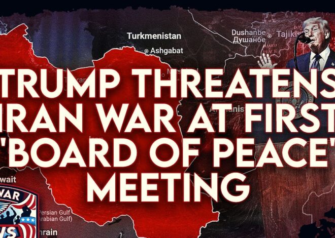 Antiwar News: Trump Threatens Iran War at First 'Board of Peace' Meeting, US To Build Major Base in Gaza, and More