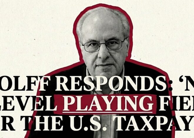 Wolff Responds: "No Level Playing Field for the U.S. Taxpayer" Dated February 25, 2026.
