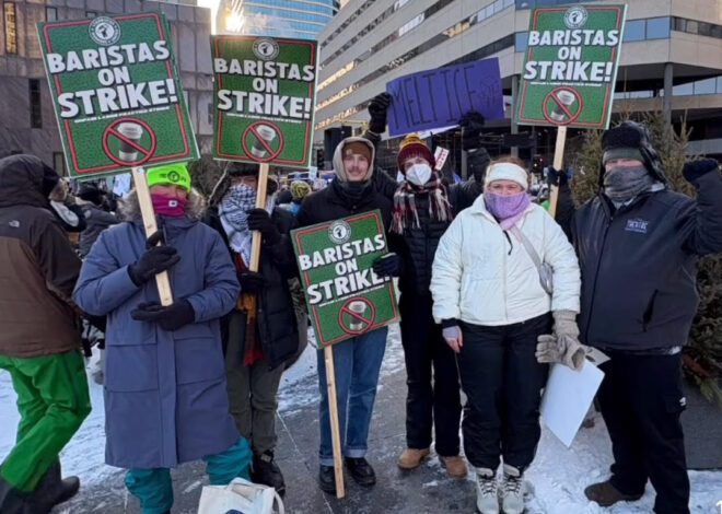 Union and Non-Unionized Starbucks Workers in Minnesota Went on Strike Against ICE