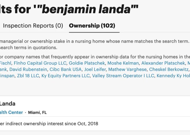 ProPublica Adds Ownership Search to Nursing Home Inspect Database — ProPublica