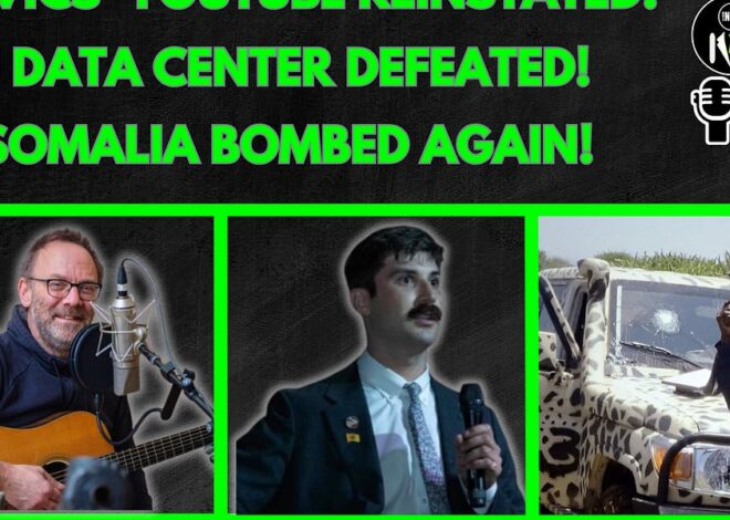 Rovics’ YouTube is Back, NJ Data Center DENIED, Somalia Bombed AGAIN
