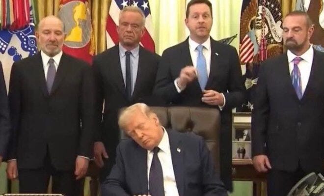 Beaten and Shopworn Trump Settles on Flaccid ‘Forever-Blockade’ Strat as Broken-Down Carrier Limps Home