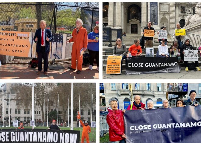 the Close Guantánamo monthly vigils continue, despite global chaos