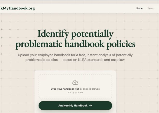 Check My Handbook Is a Free AI Tool That Scans Documents for Coercive Rules