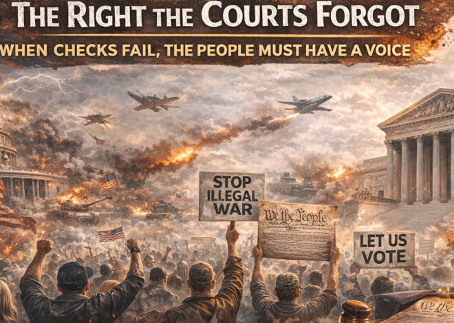 The Right the Courts Forgot: When Checks Fail, the People Must Have a Voice