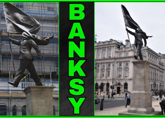 Banksy AMAZES With New 25-Foot London Statue, “Blind Patriotism” | @GetIndieNews