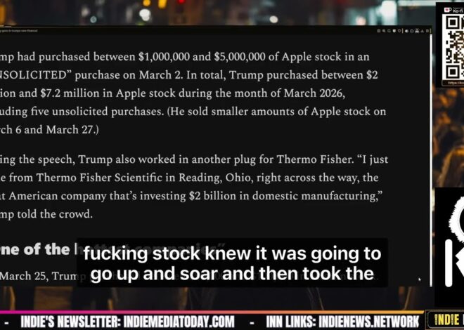 Thermo Fisher and Apple – Trump Bought Their Stock The Day He Visited Facilities | @GetIndieNews