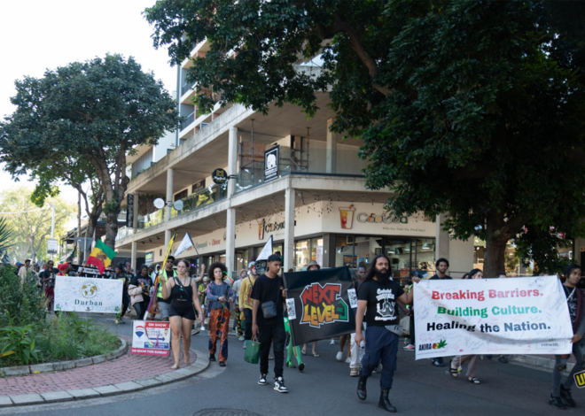 Hundreds Rally for Global Cannabis March in Durban South Africa