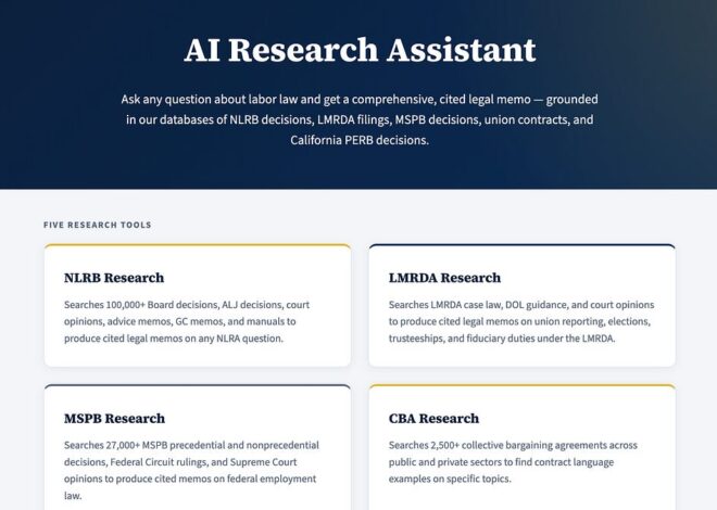 I’ve Got More AI Labor Law Research Tools