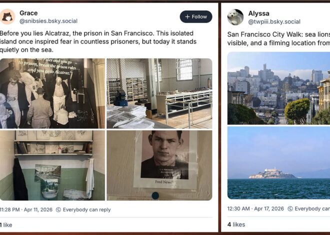 Alcatraz, salad, and Bluesky spam