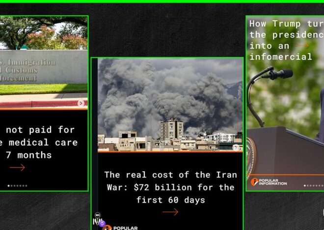 ICE Medical Care, Cost of Iran War, Infomercial Presidency