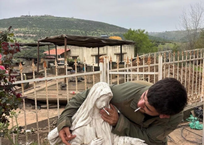 IDF Promises Review as Soldier Photographed Disrespecting Statue of Virgin Mary