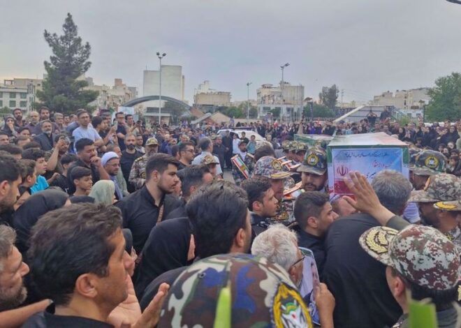 Iran Holds Funeral for Two Air Defense Personnel Killed by Israeli Attack
