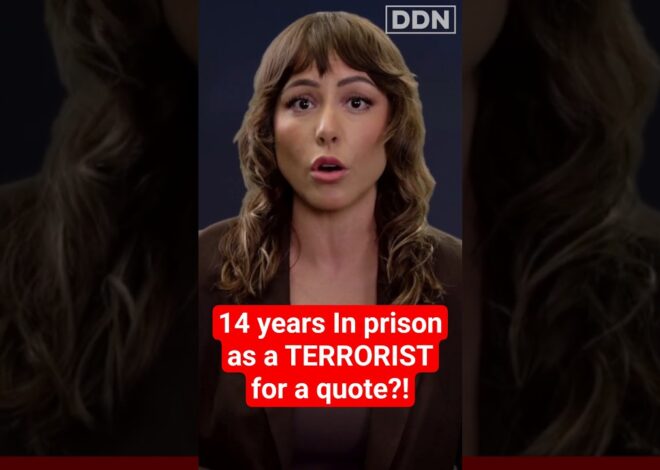14 years in prison as a TERRORIST for a quote?