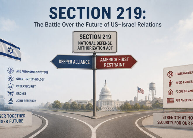 Section 219: More Than a Defense Provision – The Battle Over the Future of US-Israel Relations