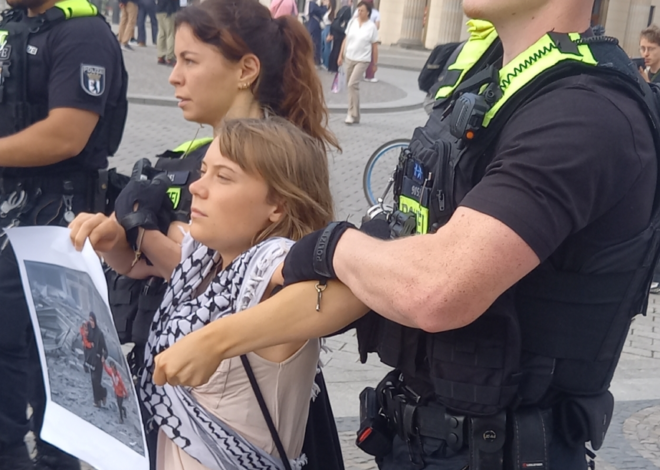 Greta Thunberg detained at Rheinmetall protest in Berlin – Middle East Monitor