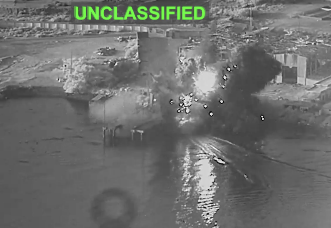 US Military Publishes Video of US Drone Boats Bombing Iranian Port of Bandar Abbas