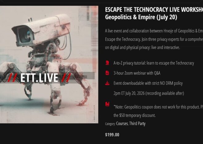 LAST CALL: Escape the Technocracy Live Workshop