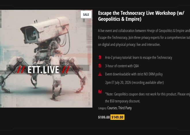 Escape the Technocracy LIVE WORKSHOP (with Geopolitics & Empire)!