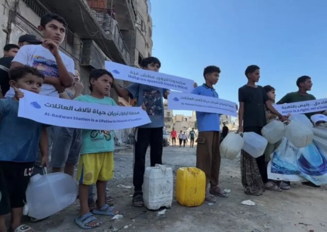 Palestinians in Gaza protest Israeli attack on water purification station, demand access to water – Middle East Monitor