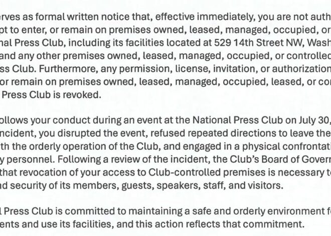 The Press Club Has Banned Me for My Questioning of Schumer