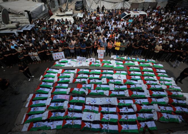 Mass Funeral Held in Gaza for 100 Palestinians, Including 62 Children, Whose Bodies Were Recovered From the Rubble