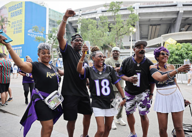 Black Baltimorians Pack Rio de Janeiro’s NFL Game