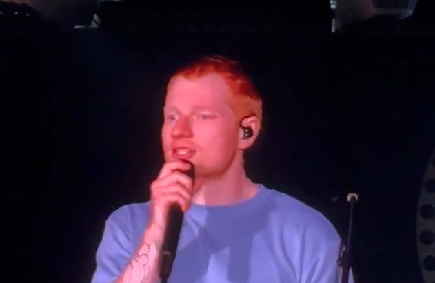 Ed Sheeran performs half a show to his few remaining fans