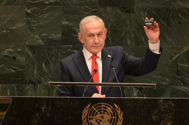 World’s most moral leader threatens UN with a pager attack