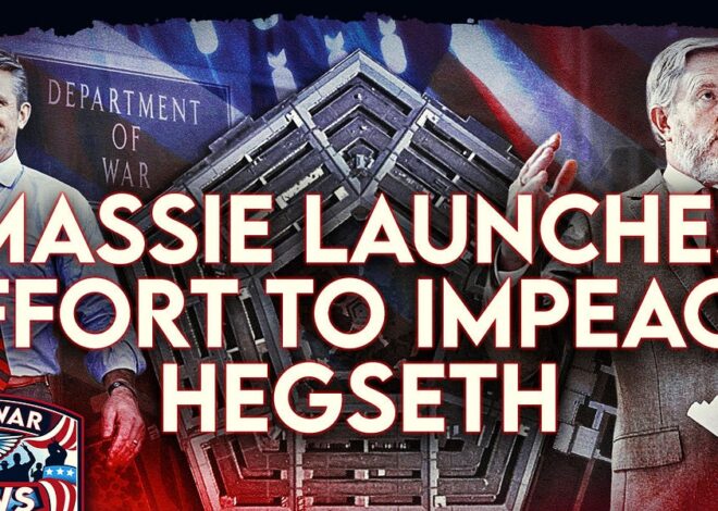 Antiwar News: Massie Launches Effort To Impeach Hegseth, Trump To Give Israel Massive Bomb Shipment, and More