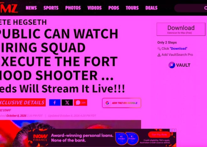 Pentagon To Live Stream Firing Squad Execution — A Poem